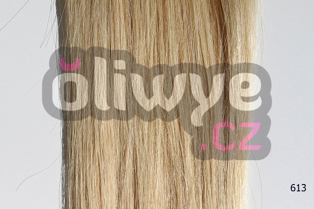vlasy keratin 50cm remy #613 světlá blond 100 pramenů